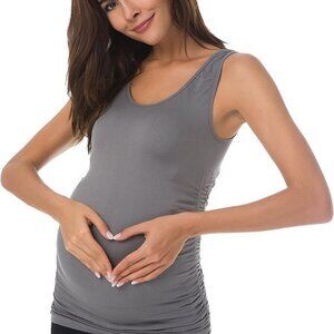 HOFISH Maternity Tank Top Cami For Easy Breastfeeding Size Large EUC #4703